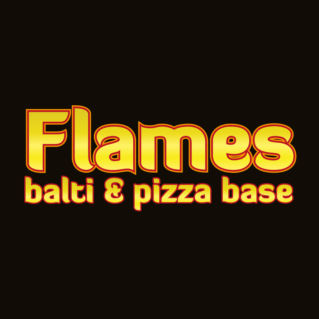 Flames Balti and Pizza Base Online Takeaway Menu Logo
