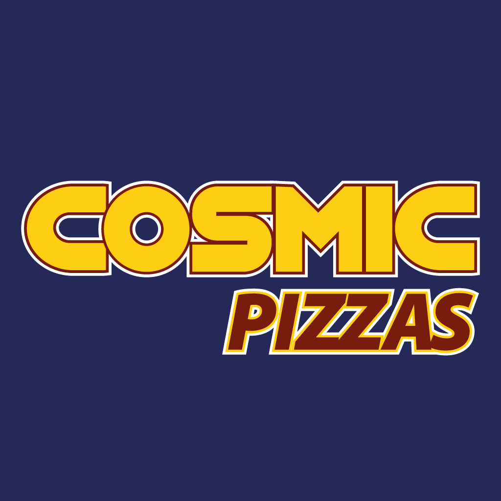 Cosmic Pizzas Online Takeaway Menu Logo